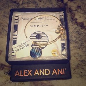 Brand new Alex and ani “simplify “ gold bangle